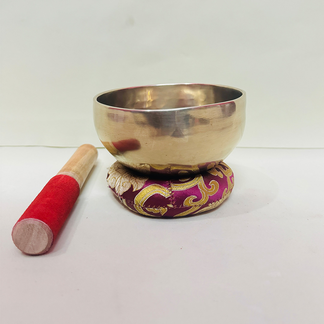 Tibetan Handmade Plain Singing Bowl – Dull Finish - Image 2
