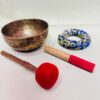 Tibetan Hand-Hammered Full Moon Singing Bowl - Image 4