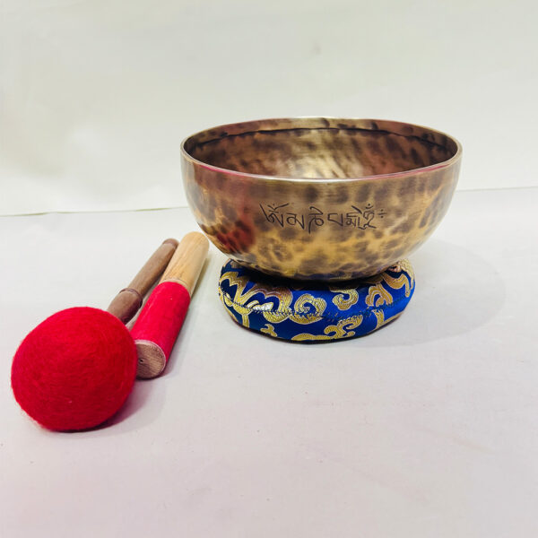 Tibetan Hand-Hammered Full Moon Singing Bowl - Image 2
