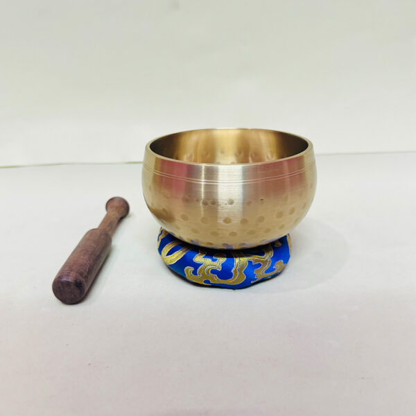 Tibetan Machine-made Plain Singing Bowl Brass Color - Image 3